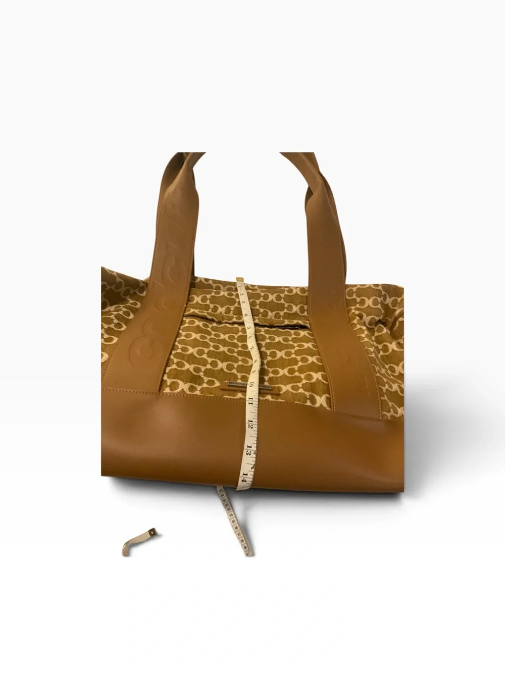 Lux Canvas Logo-Print Brown Duffel with Removable Strap